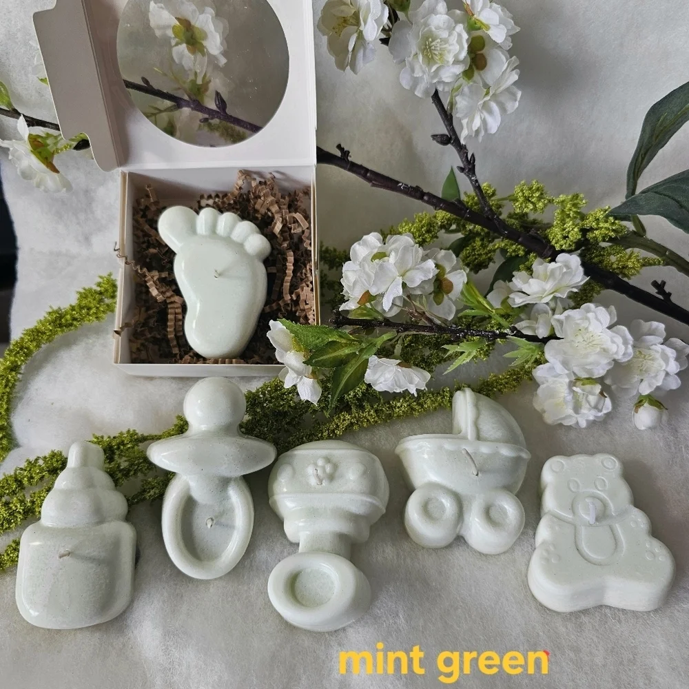 Baby Shower Gender Reveal Baby Party Candle Favors Or Giveaways ( 6 pieces )